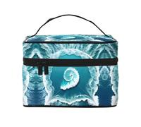 WXZYFP Sea of Love Travel cosmetic bag, essential for outdoor travel enthusiasts, has a simple internal structure., Black, One Size