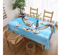 WXZYFP Seagulls in Flight Square lace Print Tablecloth 54x72in, Polyester