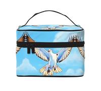WXZYFP Seagulls in flight Travel cosmetic bag, essential for outdoor travel enthusiasts, has a simple internal structure., Black, One Size