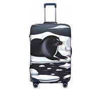 WXZYFP Seals on ice The protective cover for the suitcase with a double-sided unique print helps you avoid taking the wrong suitcase during travel., White, Large
