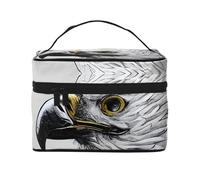 WXZYFP Sketching an eagle Multifunctional portable cosmetic bag with internal and external layered design, easy to organize various supplies.