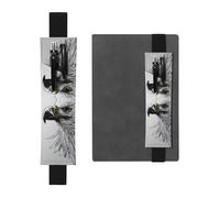 WXZYFP Sketching an eagle Printed double-sided leather (PVC) pencil case bookmark, holds 2-3 pens 8 to 10 inches tall