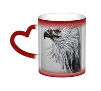 WXZYFP Sketching an eagle Red It is a color-changing mug, black for cold and white for hot, and more durable after hand washing.pajamas for women short sleeve,pajama tops for women short sleeve,