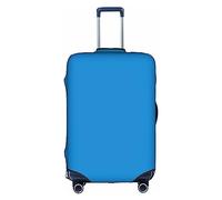WXZYFP Solid color blue The protective cover for the suitcase with a double-sided unique print helps you avoid taking the wrong suitcase during travel., White, Large