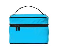 WXZYFP Solid color light blue Travel cosmetic bag, essential for outdoor travel enthusiasts, has a simple internal structure.