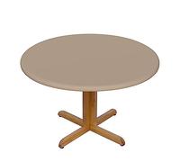 WXZYFP Solid Color Light Brown A Variety of Round Table Covers, Made of 100% Polyester, can Protect The Tabletop.
