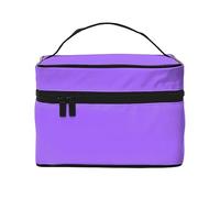 WXZYFP Solid color light purple Multifunctional portable cosmetic bag with internal and external layered design, easy to organize various supplies.