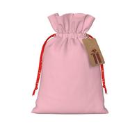 WXZYFP Solid color pink Linen drawstring gift bag, Christmas, birthday, party gift packaging, easy to wash