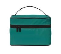 WXZYFP Solid dark green Travel cosmetic bag, essential for outdoor travel enthusiasts, has a simple internal structure.