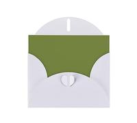 WXZYFP Solid dark green White Pearlescent paper greeting cards, shining on both sides, suitable for holiday greetings.