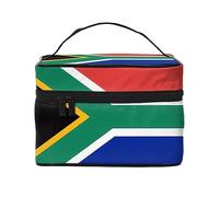 WXZYFP South Africa flag Travel cosmetic bag, essential for outdoor travel enthusiasts, has a simple internal structure.
