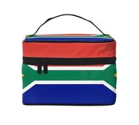 WXZYFP South African flag Multifunctional portable cosmetic bag with internal and external layered design, easy to organize various supplies.