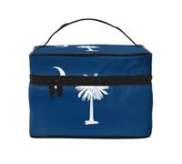 WXZYFP South Carolina Flag Travel cosmetic bag, essential for outdoor travel enthusiasts, has a simple internal structure.