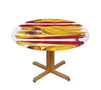 WXZYFP Spain Flag A Variety of Round Table Covers, Made of 100% Polyester, can Protect The Tabletop.