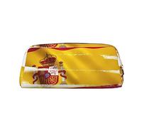 WXZYFP Spain Flag The pencil case is made of cross-grain leather (PVC), 100% polyester lining, and full-screen printing