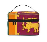 WXZYFP Sri Lanka Flag Travel cosmetic bag, essential for outdoor travel enthusiasts, has a simple internal structure.