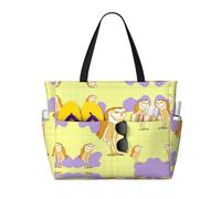 WXZYFP Standing Owl It is a large-capacity beach travel bag made of 100% polyester and has 7 pockets that can hold a lot of items.