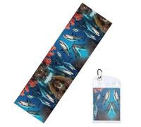 WXZYFP Submarine Shark Coral Cool Sports Towel 12x40in, Suitable for Fitness, Yoga, and a Wide Range of uses