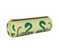 WXZYFP Sunflower seeds earthworm snake Environmentally friendly cross-grain leather pencil case, lightweight and portable, suitable for daily use.