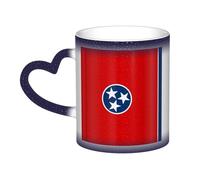 WXZYFP Tennessee State Flag Blue It is a color-changing mug, black for cold and white for hot, and more durable after hand washing.pajamas for women short sleeve,pajama tops for women short sleeve,