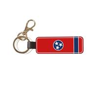 WXZYFP Tennessee State Flag Car keychain pendant creative personality simple lock key chain ring men and women couple lanyard.