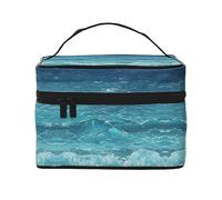 WXZYFP The deep blue sea Travel cosmetic bag, essential for outdoor travel enthusiasts, has a simple internal structure., Black, One Size