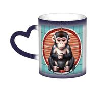 WXZYFP The silent monkey Blue It is a color-changing mug, black for cold and white for hot, and more durable after hand washing.pajamas for women short sleeve,pajama tops for women short sleeve,