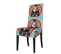 WXZYFP The Silent Monkey Removable Dining Chair Cover, Stretch Material, Quick Recovery Stretch Material, Rich Colors,