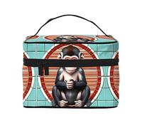 WXZYFP The silent monkey Travel cosmetic bag, essential for outdoor travel enthusiasts, has a simple internal structure.
