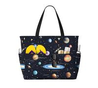 WXZYFP The Solar Family It is a large-capacity beach travel bag made of 100% polyester and has 7 pockets that can hold a lot of items.