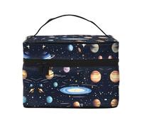 WXZYFP The Solar Family Travel cosmetic bag, essential for outdoor travel enthusiasts, has a simple internal structure.