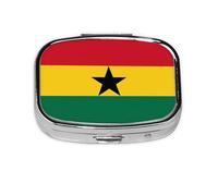 WXZYFP The square mini medicine box is suitable for putting in pockets or wallets. It is easy to open and practical.Flag of Ghana