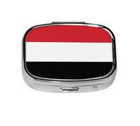 WXZYFP The square mini medicine box is suitable for putting in pockets or wallets. It is easy to open and practical.Yemeni flag