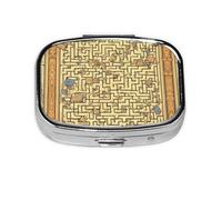 WXZYFP The square mini medicine box is suitable for putting in pockets or wallets. It is easy to open and practical.Treasure Maze