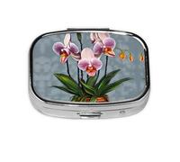 WXZYFP The square mini medicine box is suitable for putting in pockets or wallets. It is easy to open and practical.Blooming Orchids