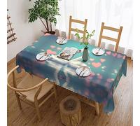 WXZYFP The swan in Love Square lace Print Tablecloth 54x72in, Polyester