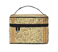 WXZYFP Treasure Maze Multifunctional portable cosmetic bag with internal and external layered design, easy to organize various supplies.