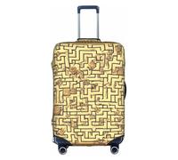 WXZYFP Treasure Maze The protective cover for the suitcase with a double-sided unique print helps you avoid taking the wrong suitcase during travel., White, Large