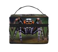 WXZYFP Tropical rainforest spiders Multifunctional portable cosmetic bag with internal and external layered design, easy to organize various supplies.