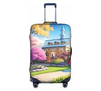 WXZYFP Unicorn Fairy Tale The protective cover for the suitcase with a double-sided unique print helps you avoid taking the wrong suitcase during travel., White, Large