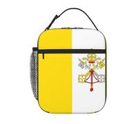 WXZYFP Vatican flag Portable insulated lunch bag, rich colors, Oxford cloth (100% polyester) + quilting + PEVA
