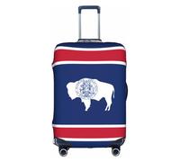 WXZYFP Wyoming State Flag The protective cover for the suitcase with a double-sided unique print helps you avoid taking the wrong suitcase during travel.
