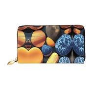 WXZYFP Yellow pebbles Leather long wallet, double-sided printing, microfiber leather material, unisex, waterproof and durable