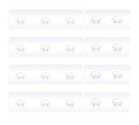 WY LIGHTING LEVEL 8 Pack Shower Caddy Adhesive Replacement, Transparent Strong Adhesive Hooks No Drilling Waterproof Wall Hooks for Shower Shelf, Corner Shower Shelves, Bathroom Shelf Kicthen Racks