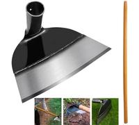WY8 Heavy-Duty Garden Hoe Steel Hoe Head with 1.2m Handle, Durable Weeding, Digging & Cultivating Tool for Gardening, Farming, Landscaping & Soil Preparation, Strong & Rust-Resistant (26cm)