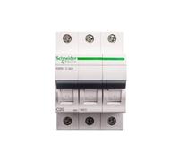 Schneider A9K02320 Circuit Breaker K60N 3P, 20A, C Characteristics, 6kA, White