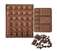 WYAHYQ 2Pcs Chocolate Moulds Silicone Baking Moulds Chocolate Bar Sweet Candy Making Kit Wax Melt Moulds