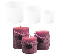 WYAHYQ 3Pcs Mini Candle Mould Silicone Candle Moulds for Candle Making Pillar Cylinder Moulds