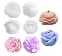 WYAHYQ Flower Resin Moulds Silicone Moulds for Resin Casting 4Pcs Rose Candle Moulds Soap Mould