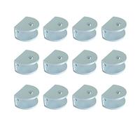 WYAN 12 Pcs Adjustable Glass Shelf Brackets with Screws,Wall Mounted,Aluminum Alloy,Adaptive 10-12MM Thickness Glass(Semicircular)